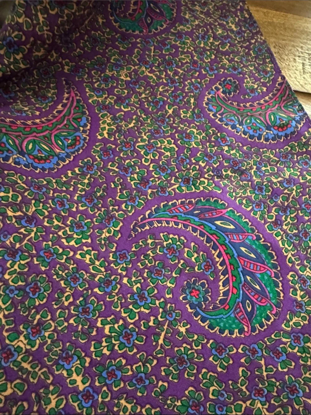 Purple Paisley Silk Scarf - Women Accessories